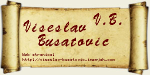 Višeslav Bušatović vizit kartica